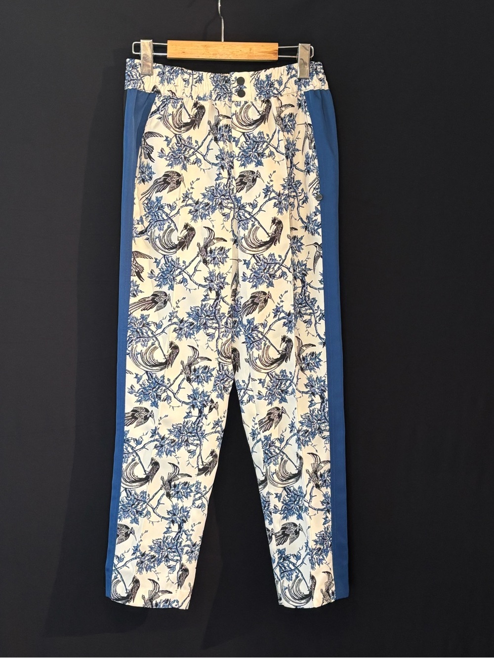 NWOT Scotch & Soda Maison Scotch Blue Birds & Floral Voile Jogger Trousers